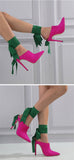 Liyke Spring Autumn Green Ankle Strap High Heels Shoes Women Pointed Toe Stiletto Party Dress Pumps Sandals Mart Lion   