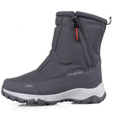 Men's Snow Boots Platform Ankle Plush Warm Thicken Winter Shoes Non-slip Outdoor Booties Women Mart Lion Gray 39 