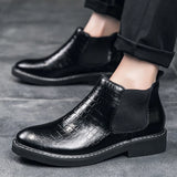 Golden Sapling Chelsea Boots Men's Genuine Leather Shoes Casual Leisure Party Wedding Office Footwear MartLion   