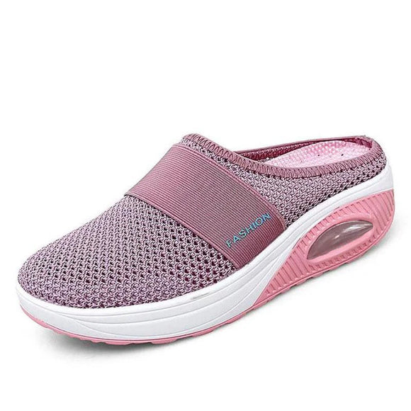 Women Mesh Lightweight Shoes Woman Slippers Wedge Shoes Air Cushion Sandals Thick Casual Sneakers MartLion   