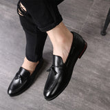 Men's Casual Leather Shoes Driving Loafers Light Moccasins Trendy Tassels Party Wedding Flats Mart Lion   