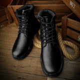 Genuine Leather Boots Men's Keep Warm Winter With Fur Ankle Masculina Mart Lion   