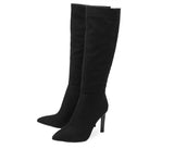 Liyke Autumn Winter Black Women Knee High Boots Pointed Toe Stiletto Heels Ladies Party Zip Long Shoes Mart Lion   