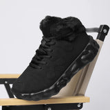 Winter Men Boots Warm Plush Snow Boots Suede Leather Casual Shoes with Fur Winter Outdoor Sneakers Non-slip