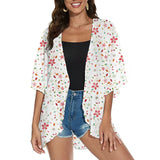 Summer Long Flowy Cover Up Tops Coat Outwear Blouse Bohemian Bikini Hawaii Chiffon Shirt Beach Party MartLion KWDTD2409127 S 