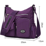 Luxury Handbags Women Bags Designer Waterproof Nylon Cloth Crossbody Large Capacity Lady Shoulder Tote Mart Lion Brilliant Purple NB1  