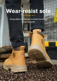 high top waterproof work shoes with steel toe anti puncture yellow work shoes men's anti scalding work boots safety woman MartLion   