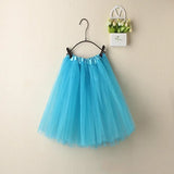 Women Summer Vintage Tulle Skirt Adult Fancy Ballet Dancewear Party Costume Ball Gown Mini Skirt MartLion lake blue One Size 