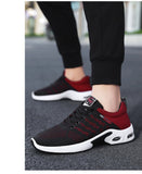 Running Shoes Men's Lightweight Designer Mesh Sneakers Lace-Up Outdoor Sports Tennis Mart Lion   