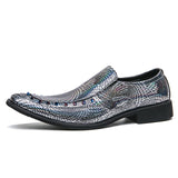 Rivet Dress Shoes Men's Slip On Party Loafers Formal Chelsea Social Wedding Footwear Mart Lion   