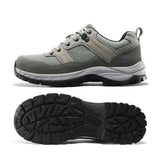 Outdoors Hiking Shoes Non-slip men's Sneakers Waterproof Jogging Low-top Trekking Spring Camping MartLion Gray 8.5 