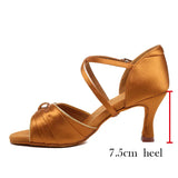 Woman Shoes For Dancing Latin Girls Ballroom Ladies Modern Tango Jazz Practice Salsa Sandals White MartLion   