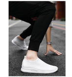 Men's Shoes for Sneakers Summer Breathable Women's Light Flat Non-slip Casual Walking Sports Lazy Red MartLion   