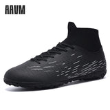 Soccer Shoes Men's Football Boots Elastic Sneakers Non Slip Abrasion Resistant Lightweight Protect MartLion   