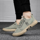 Men's Shoes Breathable Canvas Sneakers Ice Silk Cloth Casual Walking Outdoor Sports Light Driving Mart Lion   