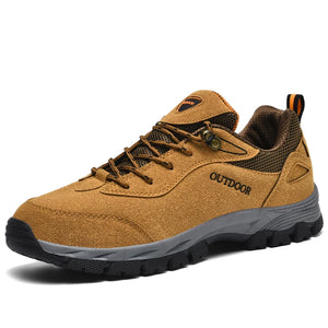Men's Mountaineering Shoes Outdoor Casual Soft Breathable Cushioned Sports Sneakers MartLion Khaki 39 
