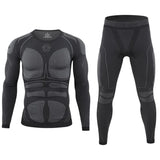  Men's Sport Thermal Underwear Suits Outdoor Cycling Compression Sportswear Quick Dry Breathable Clothes Fitness Running Tracksuits MartLion - Mart Lion