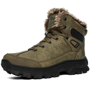 Winter Waterproof Snow Boots Outdoor Non-slip Hiking Shoes Warm Cotton Men's Shoes Army Combat MartLion brown 40 