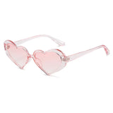 Lovely Pink Color Heart Square Sunglasses Jelly Color Protection Shades Summer Party Women Eyewear MartLion Pink 19  
