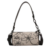 Canvas Luxury Handbags Women Shoulder Bags Designer Tote Barrel-shaped Crossbody Top-handle Mart Lion White  