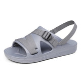 Summer Men's Sandals Flat Casual Outdoor Couple Trekking Non Slip Shoes Comfort Beach Aqua Breathable MartLion gray 966 10 