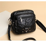 Leather Shoulder Handbag Elegant Girl Crossbody Small Mobile Phone Sac Ladies Casual Water Wash Bags Bolsa Mart Lion   