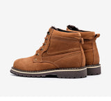 Men's Ankle Boots Genuine Leather Winter Warm Vintage Non-Slip Shoes Winter MartLion   