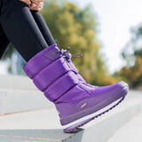 Winter thick women's snow boots Warm Plush Mid-calf Boots Non slip Waterproof Platform Snow Boot Casual Female White shoes MartLion