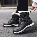 Women Boots with Thick Fur Non-slip Waterproof Winter Ankle Snow Mid-calf Women Platform Winter Cotton MartLion   