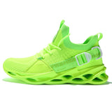 Mesh Men's Running Shoes Breathable Cushioning Gym Training Sneakers Lightweight Jogging Sports Zapatillas Mart Lion G133Fluorescent Gree 6.5 