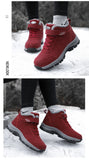 Women Boots Waterproof Snow Boots Warm Plush Winter Shoes Mid-calf Non-slip Winter Female MartLion   