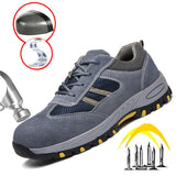 Mens Safety Boots Lightweight Anti-Smash Anti Piercing Steel Toe Work Shoes Summer Construction Site Indestructible Sneakers MartLion