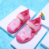 summer Kids Sandals Spring and Summer Children's Closed Toe Sports Beach Shoes Girls For Boys Wading Children beach MartLion Pink 21 