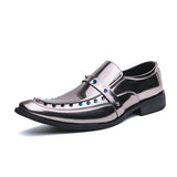 Men's Formal Shoes Luxury Brand Point Toe Chelsea Couples Glitter Leather Party Zapatos De Vestir MartLion sliver 5526 35 CHINA