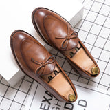 Slip On Dress Shoes Men's Microfiber Leather Casual Formal Mart Lion   