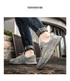 Men's Casual Shoes Breathable Mesh Loafers Handmade Outdoor Walking Sneakers Boat Mart Lion   