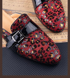 Luxury Moccasins Men's Slippers Casual Sequin Cloth Slipper Black Red Loafers Hide Toes Shoes Outdoor Slipper MartLion   