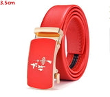 Sky Blue Automatic Buckle Belt for Both Men's and Women Gold Silver Belts 100cm-125cm MartLion   