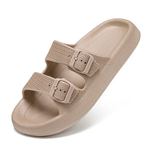 Women Slippers Adjustable Buckle Thick Platform Sandals Beach Shoes Bathroom Slipper Soft EVA Flat Sole Slides MartLion   