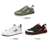  Classic Printed Men's Green Sneakers Breathable Flat Skateboard Shoes Casual Lace-up Low Basket Homme MartLion - Mart Lion