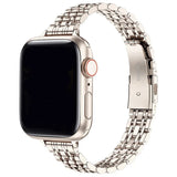 Stainless Steel Strap For Apple Watch Ultra 2 Band 49mm 42mm 44mm Metal Bracelet iWatch Series 9 8 7 6 SE 5 4 3 Women 45mm 41mm MartLion Starlight 38 40 41mm CHINA