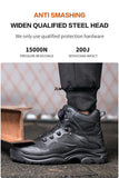 Indestructible Work Safety Boots Men's Construction Safety Shoes Anti-smash Anti-stab Protect Footwear Rotated Button Sneakers MartLion   