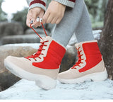 Women's Winter Boots Thick Sole Sloping Heel Ankle Outdoor Light Plush Warm Cotton Shoes MartLion   