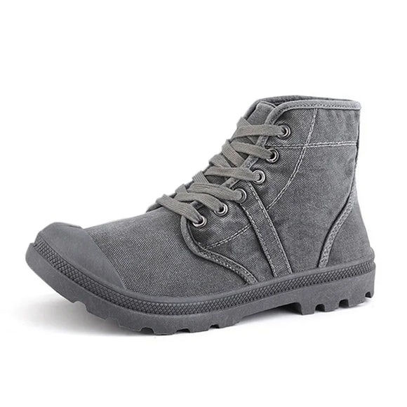 Autumn Early Winter Boots Men's Canvas Shoes High top Casual MartLion   