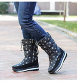 Winter thick women's snow boots Warm Plush Mid-calf Boots Non slip Waterproof Platform Snow Boot Casual Female White shoes MartLion