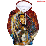 Bob Marley 3D Printed Hoodie Sweatshirts Men's Sweatshirt Hooded Pullover Hip Hop Harajuku Streetwear Oversized Hoodies Mart Lion 0Bob40 M 