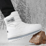 Men's winter snow boots with plush, thickened anti slip, thick soled boots, top boots, men's warm midsole snow shoes MartLion