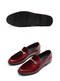 Men's Casual Shoes Patent Leather Light Driving Loafers Trendy Party Wedding Flats Mart Lion   