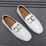 Men's Women Leather Designer Casual Shoes Luxury Loafers Driving Footwear MartLion   