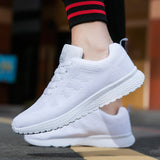Women Casual Shoes Walking Mesh Breathable Sneakers running Sport Flat Platform White Vulcanized Mart Lion   